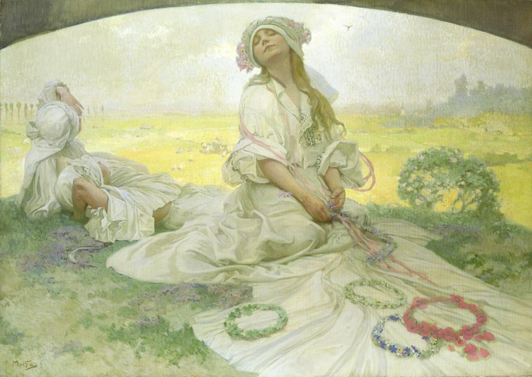 Alphonse Mucha, Chant de bohème, 1918, Huile sur toile, 100 x 138 cm © Mucha Trust 2023.jpg
