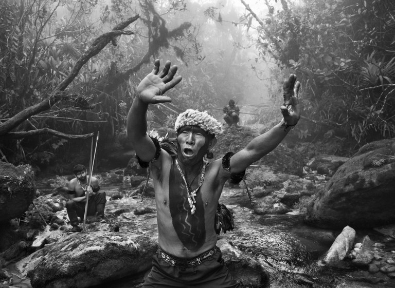 Chaman Yanomami en rituel avant la montée vers le Pico da Neblina, État d’Amazonas, Brésil, 2014 © Sebastião Salgado