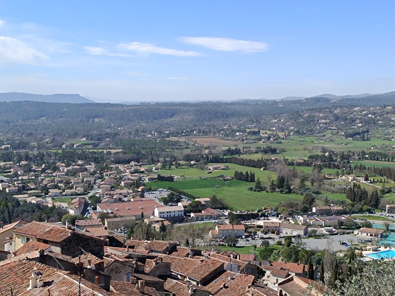 Fayence, panorama dall'alto del villaggio