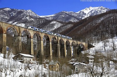 Ferrovia Cuneo-Ventimiglia-Nizza, inverno © Federico Santagati