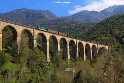 Ferrovia Cuneo-Ventimiglia-Nizza, uno dei viadotti più lunghi © Federico Santagati