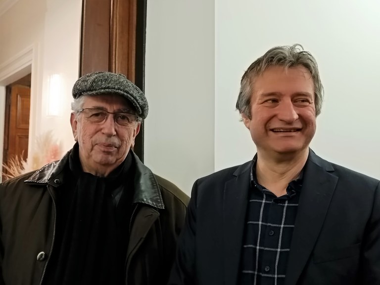 François Carassin, assessore alla cultura di Hyères, e Franck Mei, direttore de museo La Banque