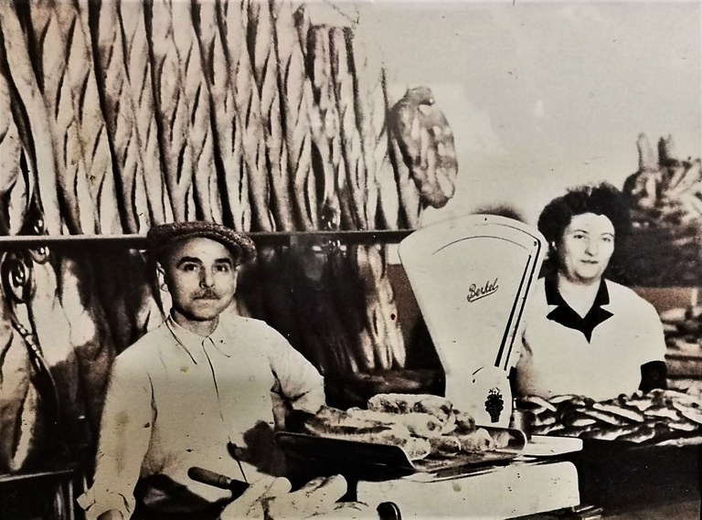 I nonni di Jean-Paul Veziano, Antoine e Aurelie, che aprirono la boulangerie nel 1924