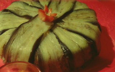 Il papeton di melanzane in versione ricoperta