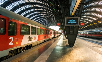 Il treno Thello per Nizza in partenza alla Stazione Centrale di Milano - Immagine: Thello