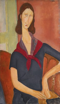 Jeanne Hébuterne con il foulard, ritratta da Amedeo Modigliani