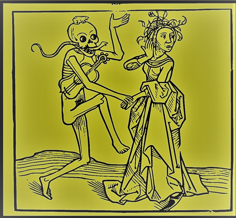 La danza macabra, spesso accostata al tema della peste