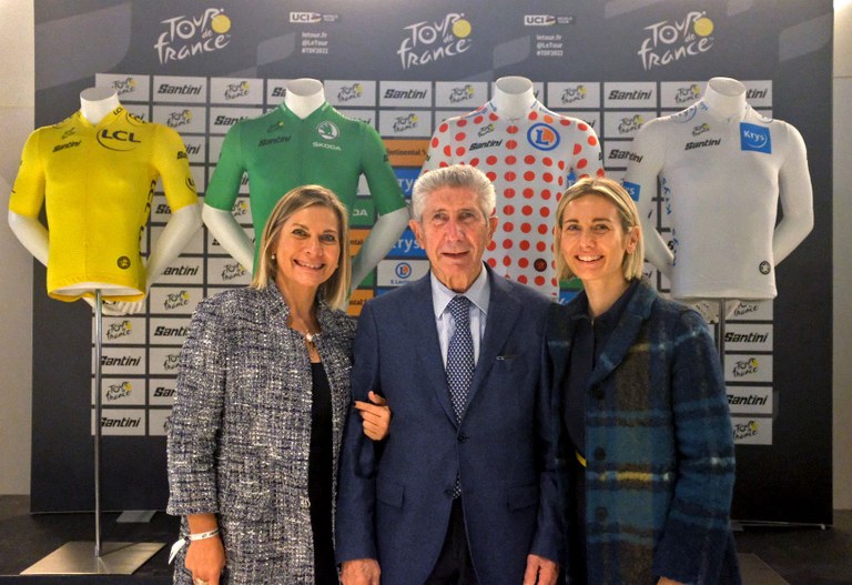La famiglia Santini alla Presentazione del Tour de France 2022
