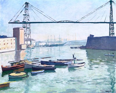 Marsiglia, il ponte trasportatore in un dipinto di Albert Marquet