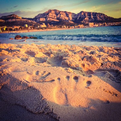 Marsiglia, impronte sulla sabbia - Foto © N. Aldrovandi OTC Marseille