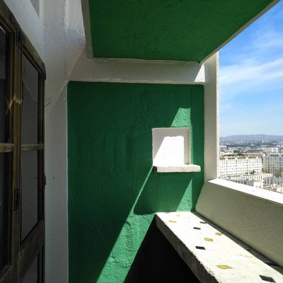 Marsiglia, la Cité radieuse di Le Corbusier, terrazza