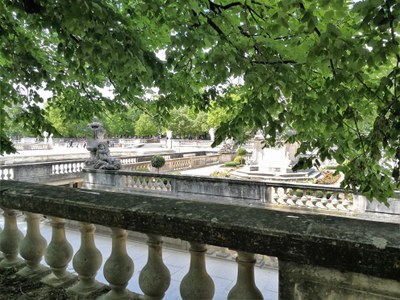 Nîmes, i giardini della fontana