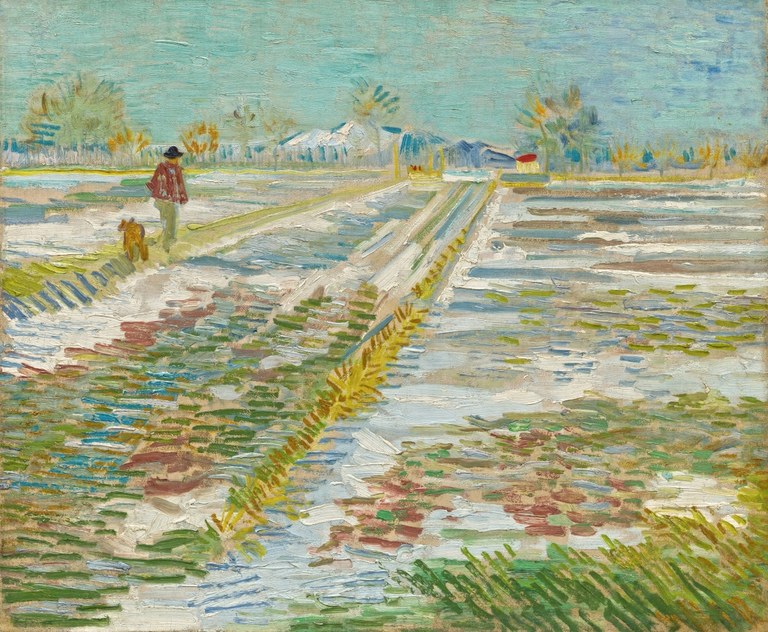 Paysage enneigé, Arles, Vincent van Gogh, Solomon R. Guggenheim Museum, New York
