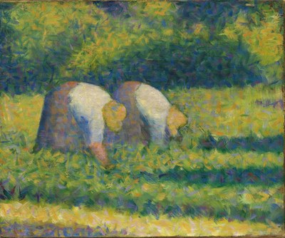 Paysannes au travail, Georges Seurat, Solomon R. Guggenheim Museum, New York