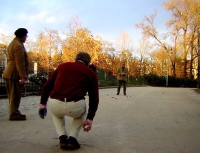 Giocatori di pétanque al Parco Sempione. Foto  © MilanoPetanque