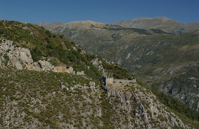 Saorge, vista sullo Chateau de Malmort