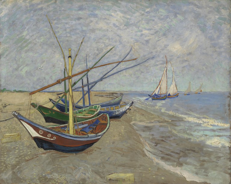 Vincent Van Gogh, Le barche dei pescatori sulla spiaggia delle Saintes-Maries-de-la-mer