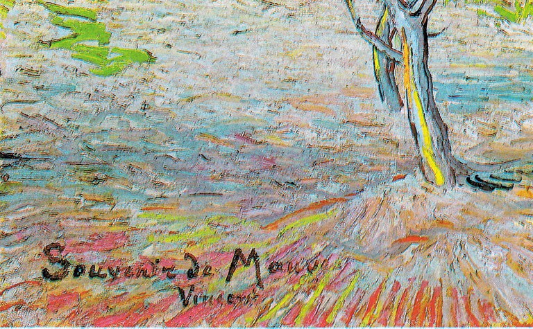 Vincent van Gogh, Pink peach tree, 1888, la dedica ad Anton Mauve