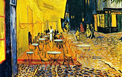 Vincent Van Gogh, Terrazza del caffè di notte, particolare © Ufficio del Turismo di Arles