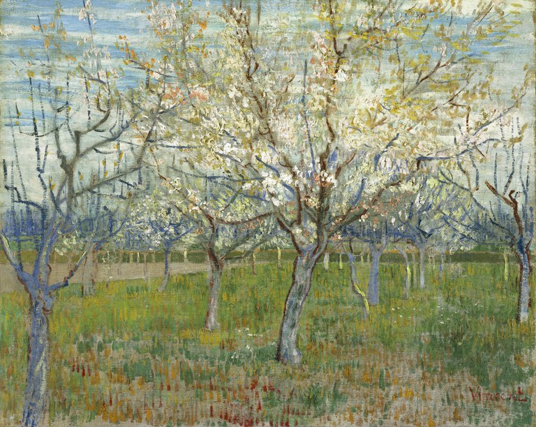 Vincent van Gogh, The Pink Orchard also Orchard with Blossoming Apricot Trees, 1888