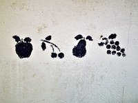 La Roumanière di Robion, lo stencil decora le pareti