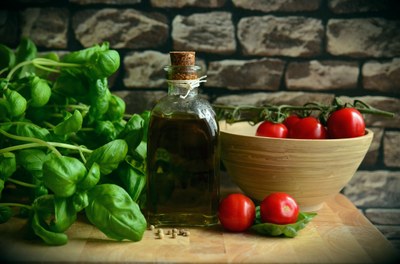 Alcuni ingredienti per l'insalata nizzarda