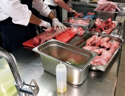 Auberge de la Fenière, al lavoro in cucina