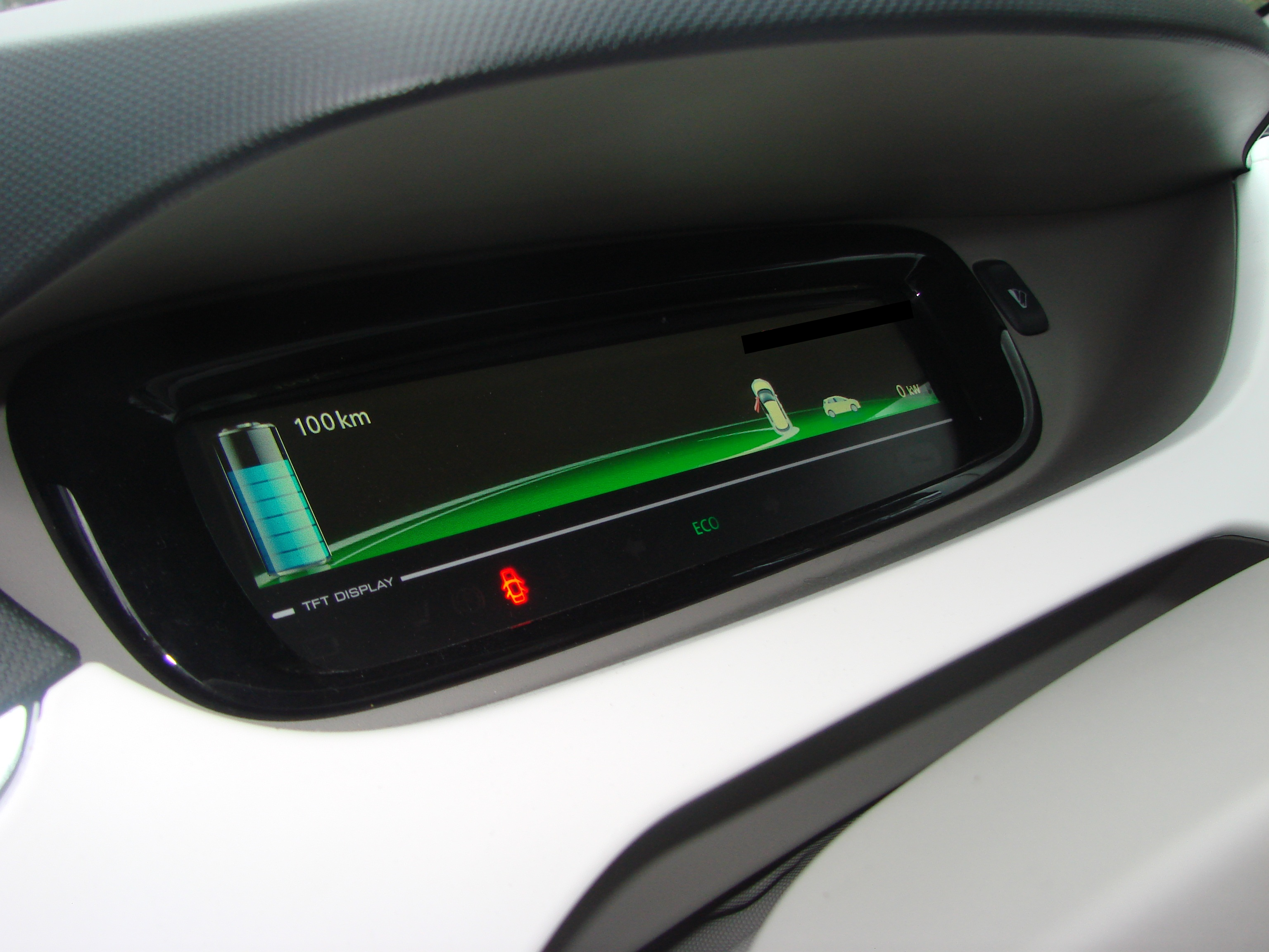 Auto elettrica, display