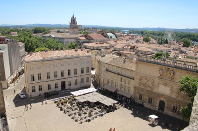 Avignone, il Carré du Palais e l'Hôtel des Monnaies © F. Olliver