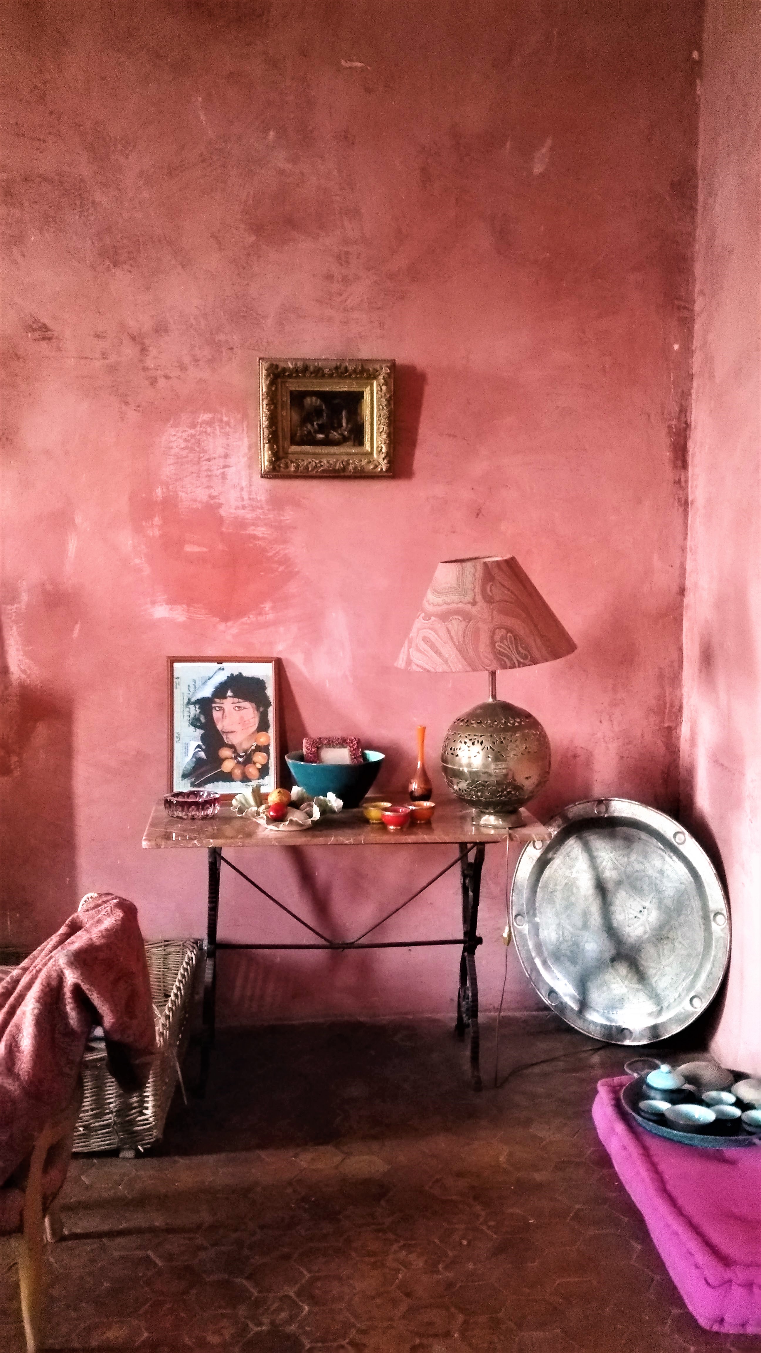 Bastide de l'Adrech, il salone rosso, particolare