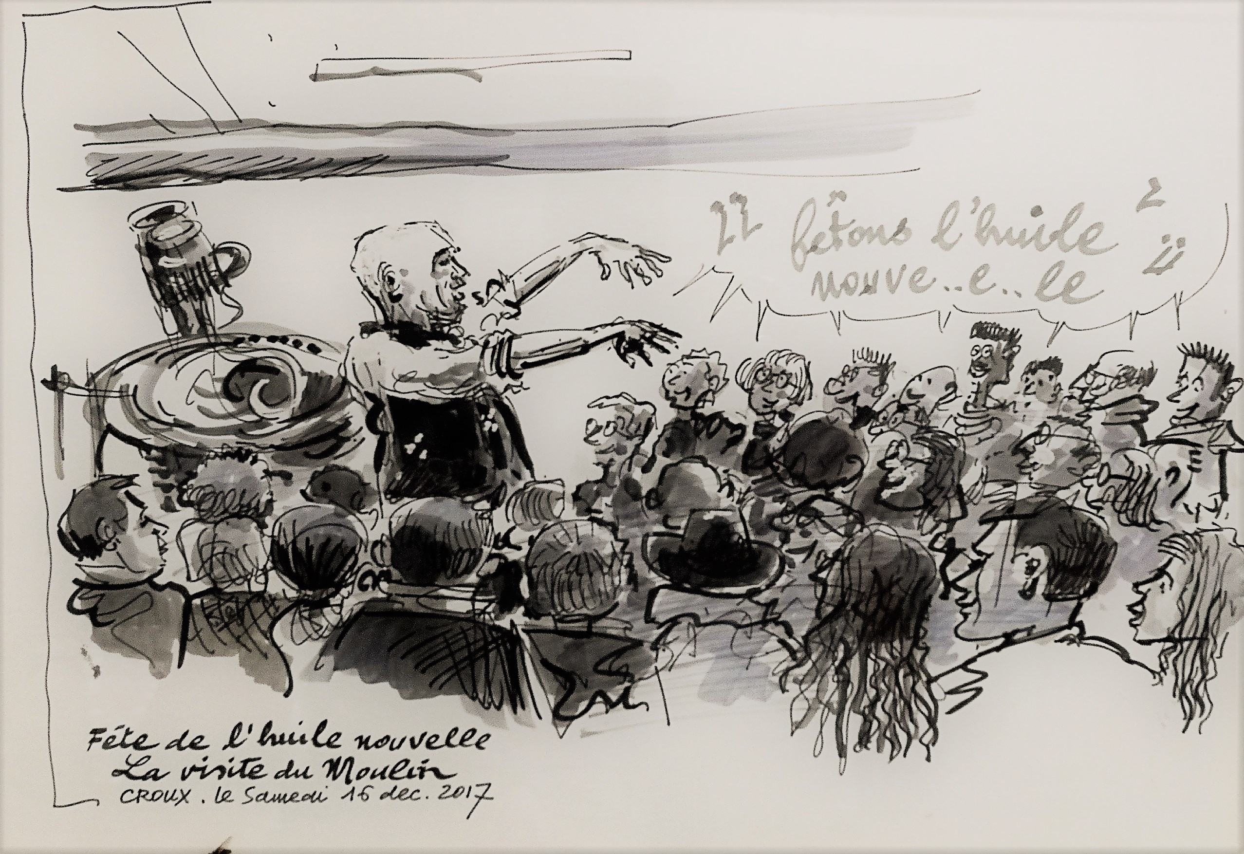 Bastide du Laval, festa dell'olio novello, illustrazione