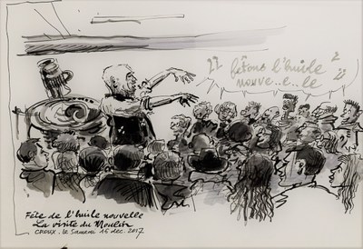 Bastide du Laval, festa dell'olio novello, illustrazione