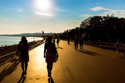 Cannes, tramonto sulla Croisette