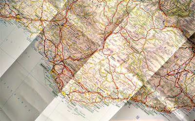 Carta stradale della Provenza e della Costa Azzurra