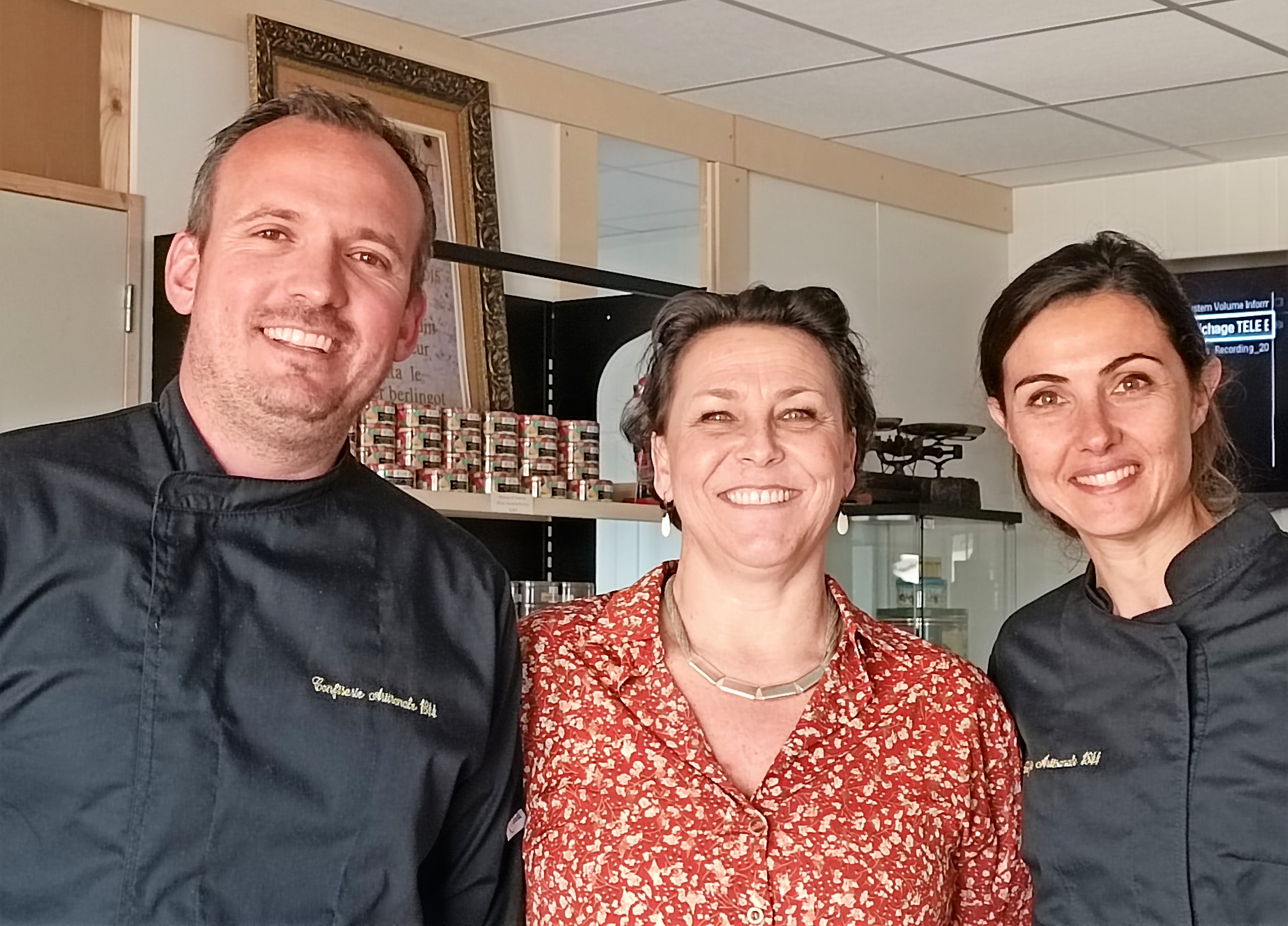 Confiserie 1844, Caroline e Michael Pomiès insieme a Magali Ripert di Vaucluse Provence Attractivité