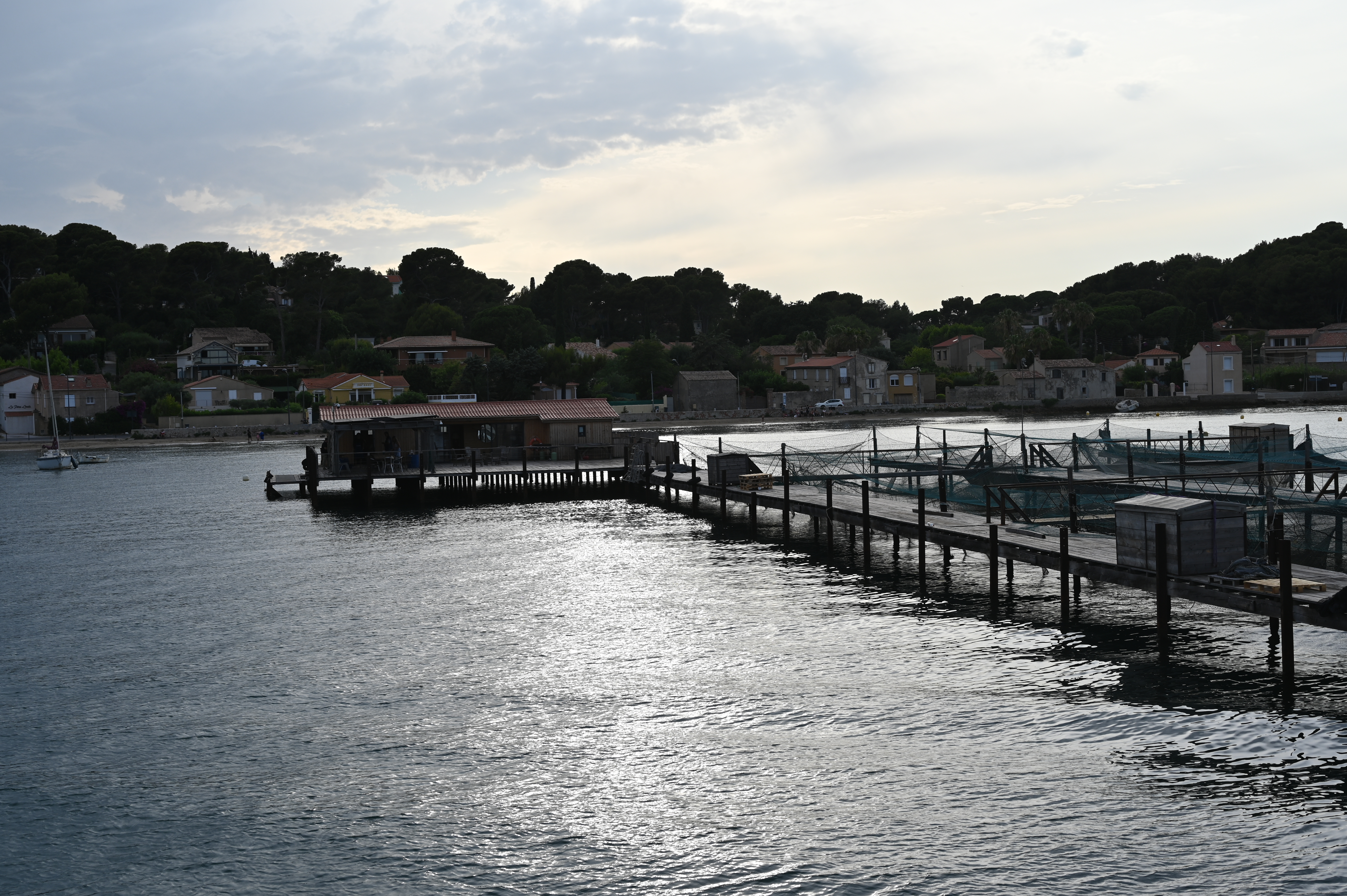 Croisiere vigneronne, i banchi di cozze e ostriche nella baia di Lazaret © Laurie Allain