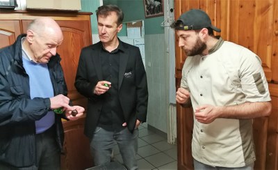 P. Martin-Charpenel, D. Vojvodanovic e N. Padiou alle prese con i cuneesi