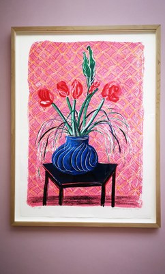 David Hockney, Amaryllis, in Vase, 1984