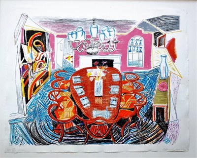 David Hockney, Tyler Dining Room, 1984