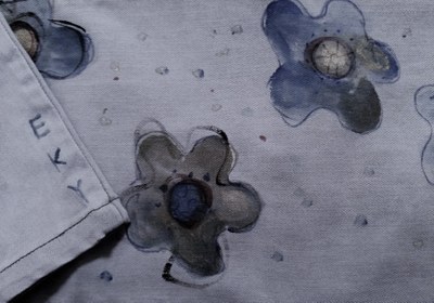 Denim dipinto a mano da Eky d'Arte