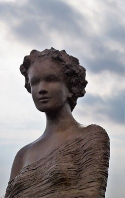 Èze, giardino esotico, statua di Jean-Philippe Rochard_