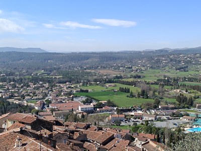 Fayence, panorama dall'alto del villaggio