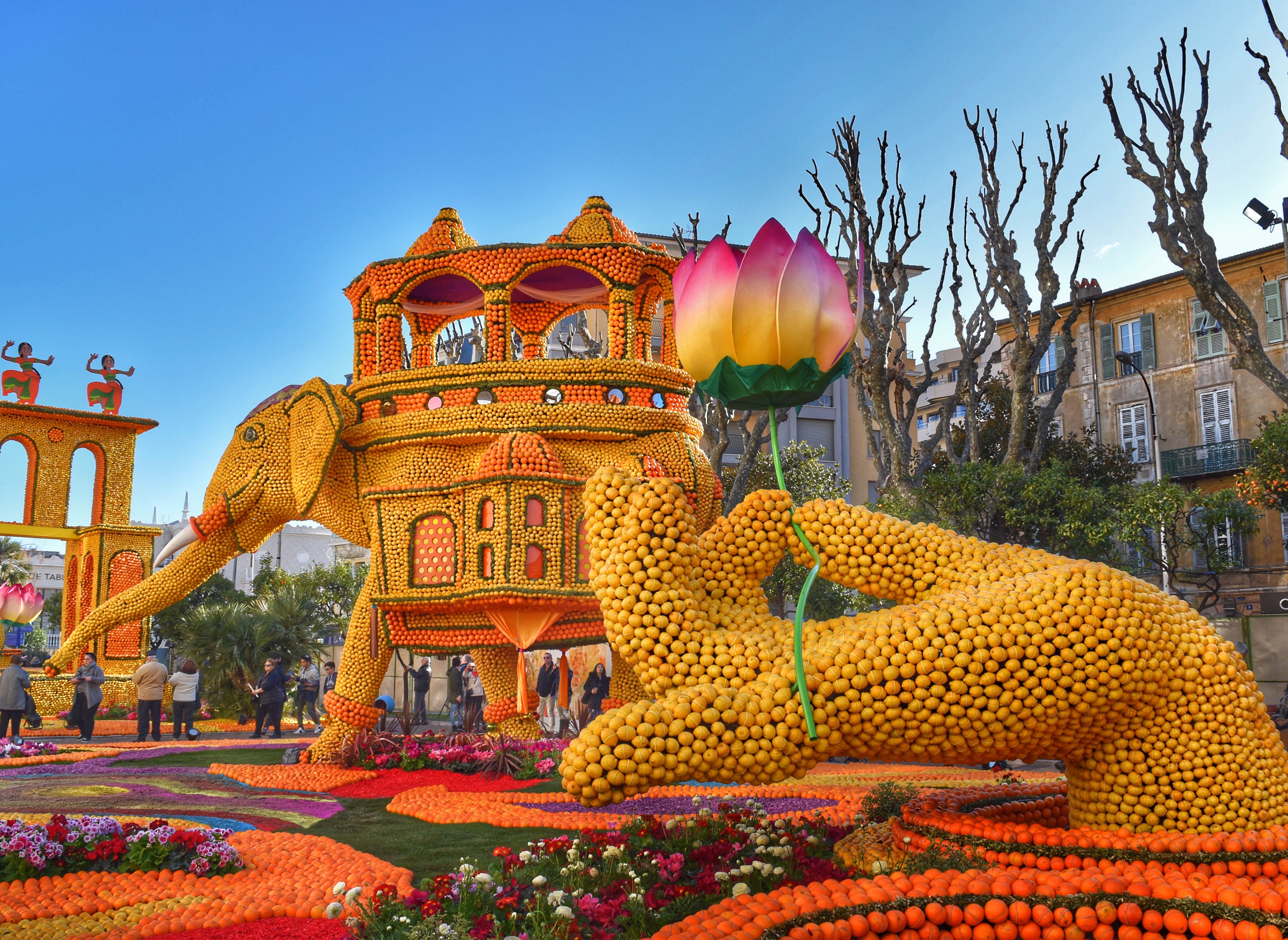 Fête du citron, istallazioni - Crédit Ville de Menton