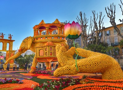 Fête du citron, istallazioni - Crédit Ville de Menton