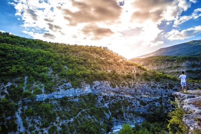 Gole del Verdon, vista al tramonto