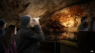 Grotta Cosquer, osservazione delle pareti © OMTCM