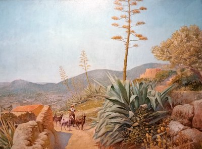 Hyères, La Banque, Vue du Castel Sainte-Claire, Gabriel Amoretti