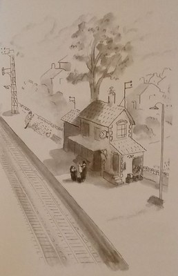 Il a fait l'idiot à la chapelle, illustrazione di Sempé