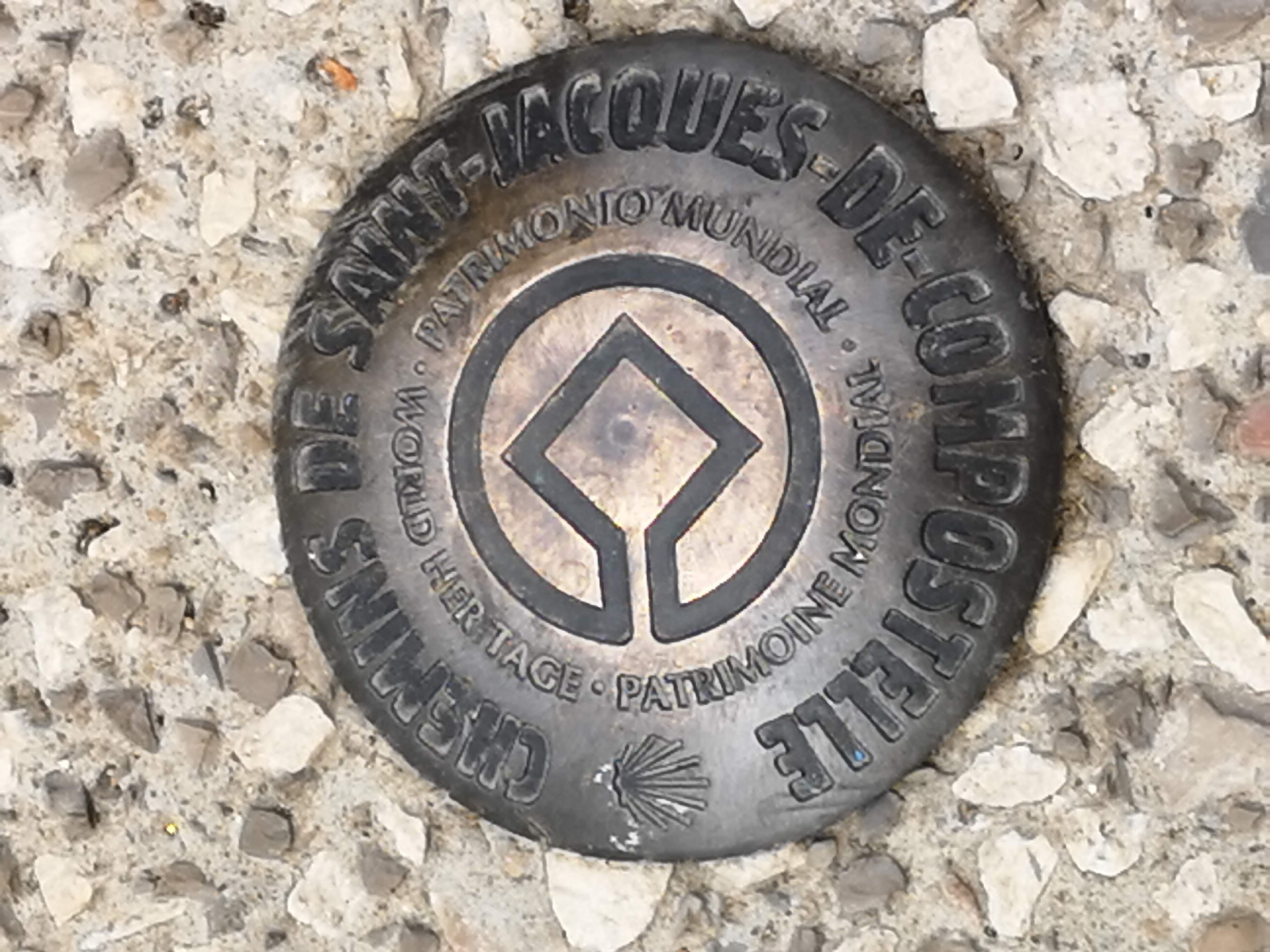 Indicazione del cammino di Santiago di Compostela