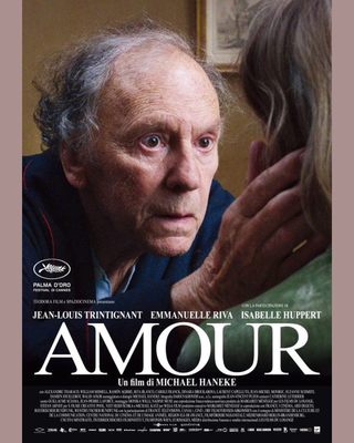 Jean-Luis Trintignan sulla locandina di Amour di Michael Haneke